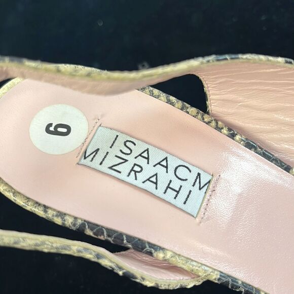 Isaac Mizrahi Snake Pattern Peep Toe Heels - Picture 9 of 12